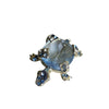 Vintage Signed Weiss Jelly Belly Style Glass Turtle Brooch (A4119)