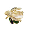 Vintage Cute Jelly Belly Style Enamel Bee Fly Brooch (A1975)