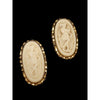 Vintage Resin Molded Lady Clip Earrings (A3998)