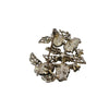 Vintage Foil Glass Leaves Brooch (A6323)