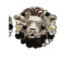 Vintage 80s Lion Embellished Clip Earrings (A572)