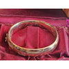 Antique Initialed Beautifully Detailed Gold Filled Bangle Bracelet (A4103)