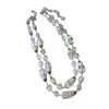 Vintage Double Strand Glass & Crystal Necklace Japan (A2228)