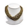 Vintage Faux Crystal & Bead Chain Multi Strand Necklace (A5065)