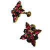 Vintage Rhinestone Screw Back Earrings (A1047)