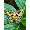 Outstanding Alice Caviness Rhinestone Curved Butterfly Brooch (A5744)