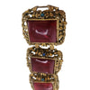 Vintage Marbled Resin Chunky Bracelet & Earrings Set (A5778)