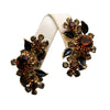 Vintage Enamel & Rhinestone Clip Earrings (A2320)