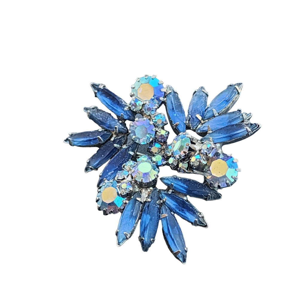 Vintage Rhinestone Layered Brooch (A4085)