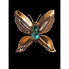 Vintage Pinkish Gold Tone Butterfly Brooch (A4469)