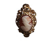 Vintage NOS Resin Cameo Adjustable Ring (A3806)