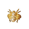 Beautiful Vintage Signed Napier Pearl Bee Fly Brooch (A4571)