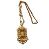 Vintage Czech Glass Pendant Necklace (A3732)