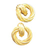 Vintage Designer Quality Twisted Hoop Clip Earrings (A4091)