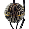 Rare Collector Judith Leiber Zebra Crystal Sphere Minaudiere (A1477)