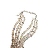 Vintage Triple Strand AB Crystal Necklace With Pinkish Tone (A3900)