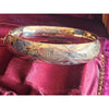 Antique Initialed Beautifully Detailed Gold Filled Bangle Bracelet (A4103)