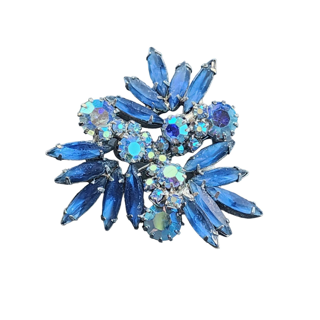 Vintage Rhinestone Layered Brooch (A4085)