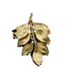 Vintage Glass Hand Wired Layered Leaf Brooch (A3867)