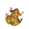 Vintage Signed Czecho Rare Jeweled Frog Brooch (A2337)