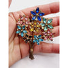 Vintage Exceptional Jeweled Flower Bouquet Brooch (A495)