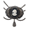 Vintage Resin Cameo Festoon Style Necklace (A3402)