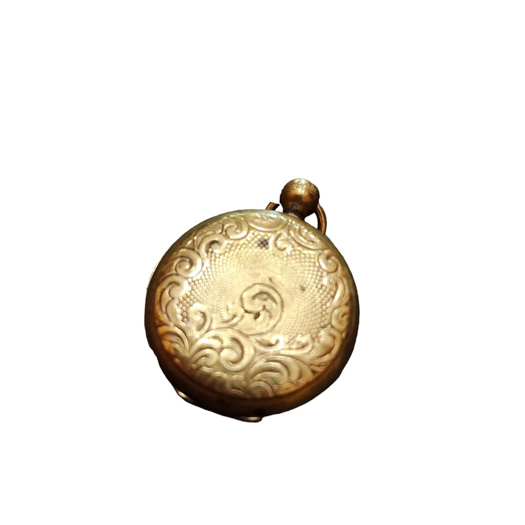 Antique Gold Filled Etched Locket (A4822)