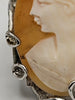 Vintage Sterling Brutalist design cameo ring marked Cole