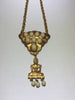 Vintage gold Buddha white beaded necklace - Sugar NY