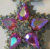 Vintage Thelma Deutch Clip On Rhinestone Flower Earrings - Sugar NY