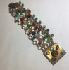 Vintage Czech beaded gold jeweled clasp Bracelet - Sugar NY