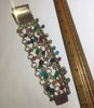 Vintage Czech beaded gold jeweled clasp Bracelet - Sugar NY