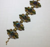 Vintage glass rhinestone flower bracelet - Sugar NY