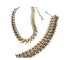 Vintage Francois rhinestone gold necklace & bracelet Set - Sugar NY