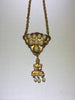 Vintage gold Buddha white beaded necklace - Sugar NY