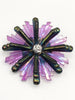 Vintage Large Lucite Flower Brooch Pin