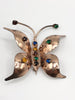 Vintage rhinestone butterfly brooch pin