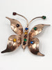 Vintage rhinestone butterfly brooch pin