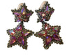 Vintage Thelma Deutch Clip On Rhinestone Flower Earrings - Sugar NY