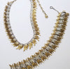 Vintage Francois rhinestone gold necklace & bracelet Set - Sugar NY