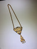 Vintage gold Buddha white beaded necklace - Sugar NY