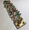 Vintage Czech beaded gold jeweled clasp Bracelet - Sugar NY