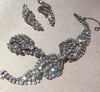 Vintage 1950s Rhinestone Bracelet Earrings & Brooch Set - Sugar NY