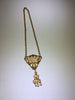 Vintage gold Buddha white beaded necklace - Sugar NY