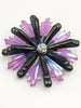 Vintage Large Lucite Flower Brooch Pin